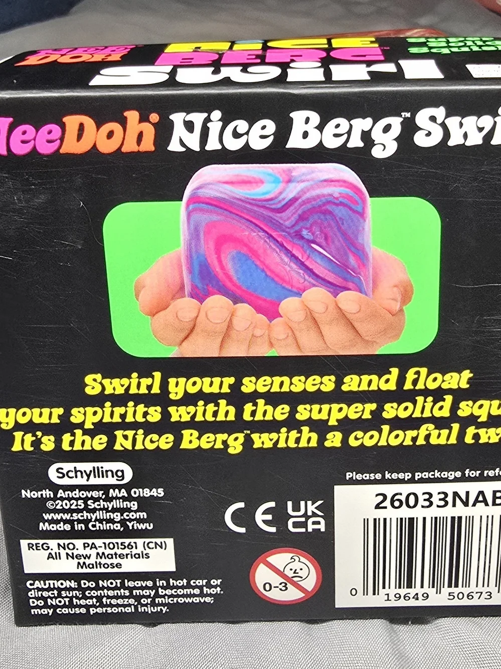 Nice Berg Swirl Super Solid Squish! - Neon Orange & Pink